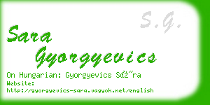 sara gyorgyevics business card
